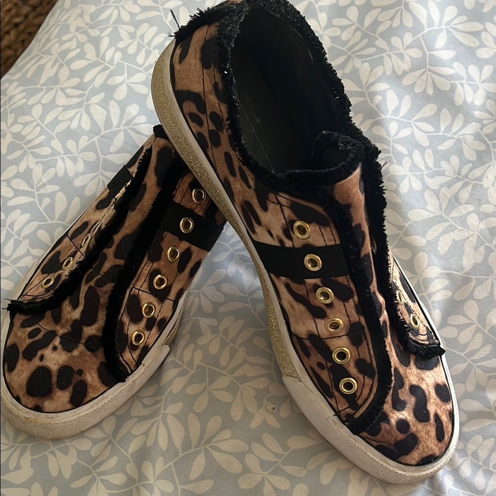 Guess Leopard Print Sneakers with Black Accents